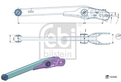 FEBI BILSTEIN 182068 Neatkarīgās balstiekārtas svira