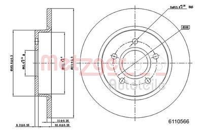 Bremžu diski METZGER 6110566