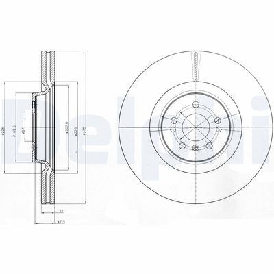 Тормозной диск DELPHI BG9060