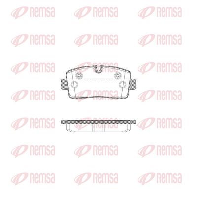 Комплект тормозных колодок, дисковый тормоз REMSA X2005.00