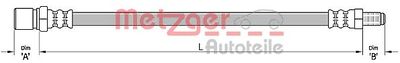 Тормозной шланг METZGER 4110489