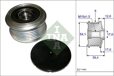 Ģeneratora brīvgaitas mehānisms Schaeffler INA 535 0090 10