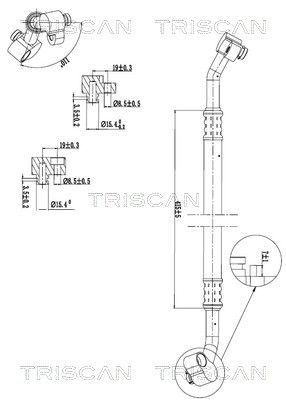 Трубопровод высокого / низкого давления, кондиционер TRISCAN 9010 29011
