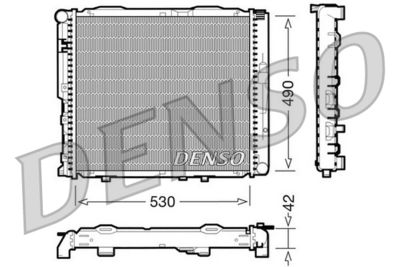 Радиатор, охлаждение двигателя DENSO DRM17034