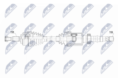 Piedziņas vārpsta NTY NPW-RE-219