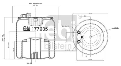 Pneimoatsperes spilvens, Pneimopiekare FEBI BILSTEIN 177935