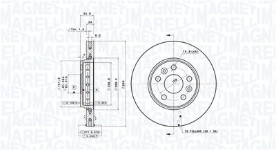 Тормозной диск MAGNETI MARELLI 360406106901