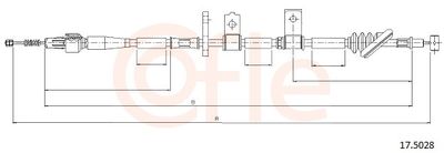 Тросик, cтояночный тормоз COFLE 17.5028