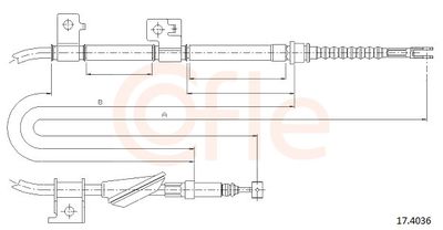 Тросик, cтояночный тормоз COFLE 92.17.4036