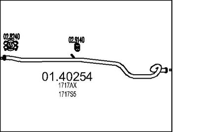 Труба выхлопного газа MTS 01.40254