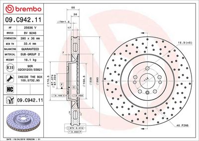 Bremžu diski BREMBO 09.C942.11