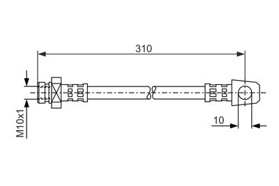 Bremžu šļūtene BOSCH 1 987 476 957