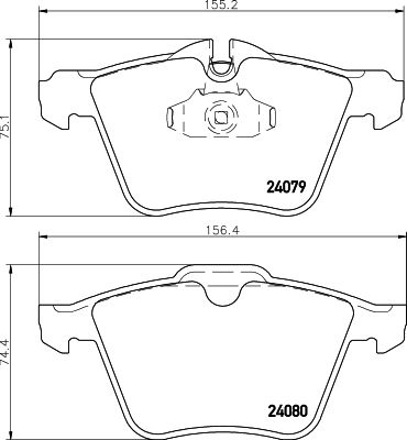HELLA PAGID 8DB355016291 Bremžu uzliku kompl