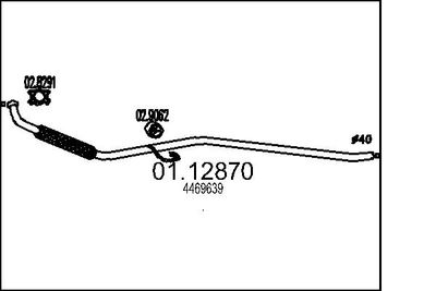 Izplūdes caurule MTS 01.12870