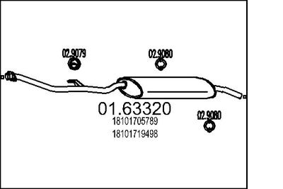 Глушитель выхлопных газов конечный MTS 01.63320