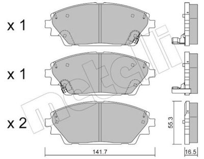 Комплект тормозных колодок, дисковый тормоз METELLI 22-0992-0