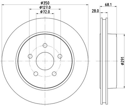 HELLA PAGID 8DD355120911 Bremžu diski