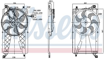 Ventilators, Motora dzesēšanas sistēma NISSENS 85771
