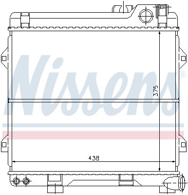 Радиатор, охлаждение двигателя NISSENS 60639