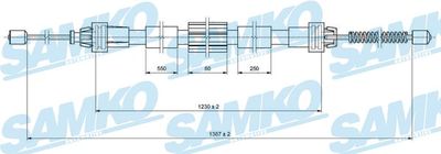 Тросик, cтояночный тормоз SAMKO C0468B
