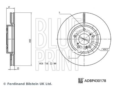Bremžu diski BLUE PRINT ADBP430178