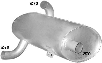 Izplūdes gāzu trokšņa slāpētājs (pēdējais) POLMO 69.101