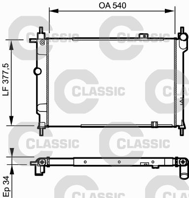 Radiators, Motora dzesēšanas sistēma VALEO 230993