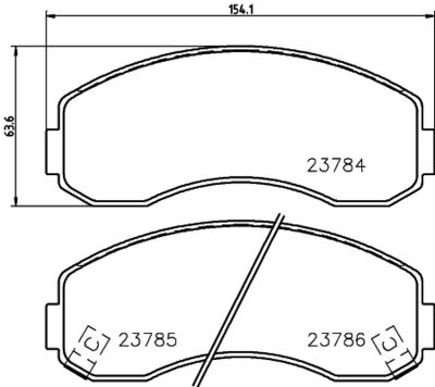 Bremžu uzliku kompl., Disku bremzes HELLA PAGID 8DB 355 010-131