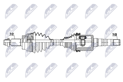 półoś napędowa NTY NPW-LR-031