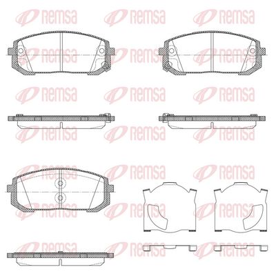 Bremžu uzliku kompl., Disku bremzes REMSA 1923.02