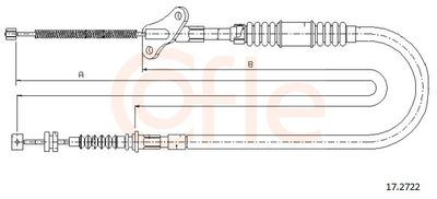 Тросик, cтояночный тормоз COFLE 17.2722