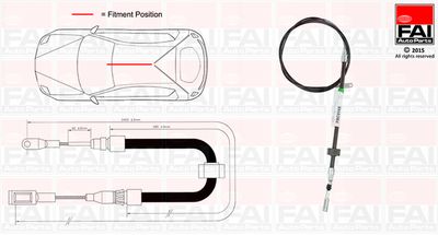 Тросик, cтояночный тормоз FAI AutoParts FBC0165