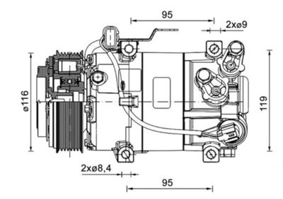 Компрессор, кондиционер MAHLE ACP 1460 000P