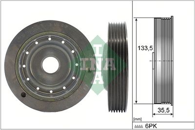 Ременный шкив, коленчатый вал Schaeffler INA 544 0091 10