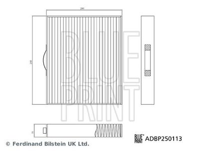 Filtrs, Salona telpas gaiss BLUE PRINT ADBP250113