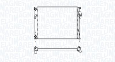 Радиатор, охлаждение двигателя MAGNETI MARELLI 350213181600