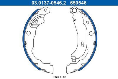 Комплект тормозных колодок ATE 03.0137-0546.2