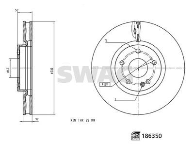 Bremžu diski SWAG 33 11 0369