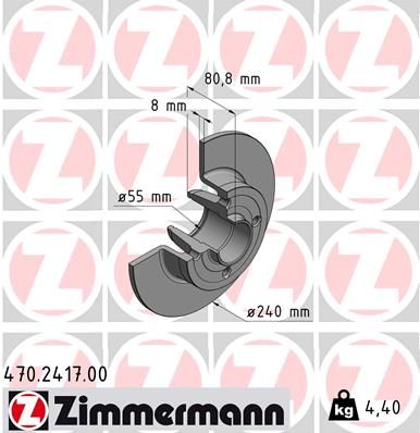 Тормозной диск ZIMMERMANN 470.2417.00