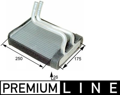 Теплообменник, отопление салона MAHLE AH 176 000P