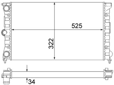 Radiators, Motora dzesēšanas sistēma MAHLE CR 350 000S