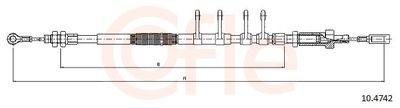 Тросик, cтояночный тормоз COFLE 10.4742