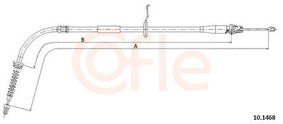 Тросик, cтояночный тормоз COFLE 10.4308