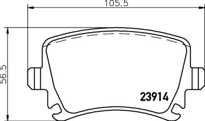 Bremžu uzliku kompl., Disku bremzes HELLA PAGID 8DB 355 010-601
