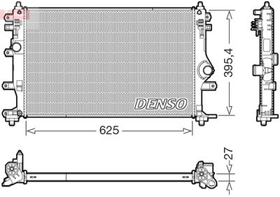 Радиатор, охлаждение двигателя DENSO DRM50128
