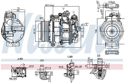 Компрессор, кондиционер NISSENS 890749