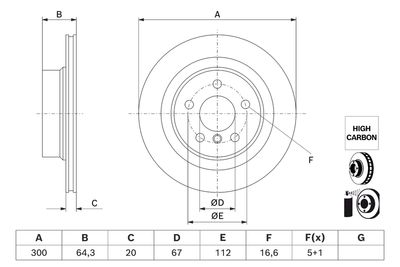 Тормозной диск BOSCH 0 986 479 J70