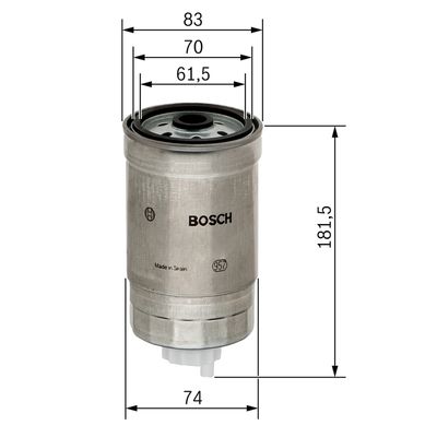 Degvielas filtrs BOSCH 1457434150