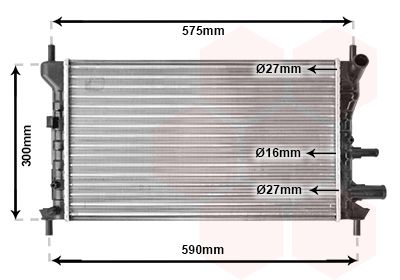 Radiators, Motora dzesēšanas sistēma VAN WEZEL 18002218