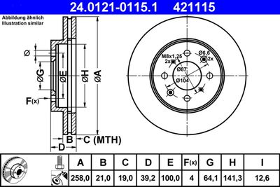 Тормозной диск ATE 24.0121-0115.1
